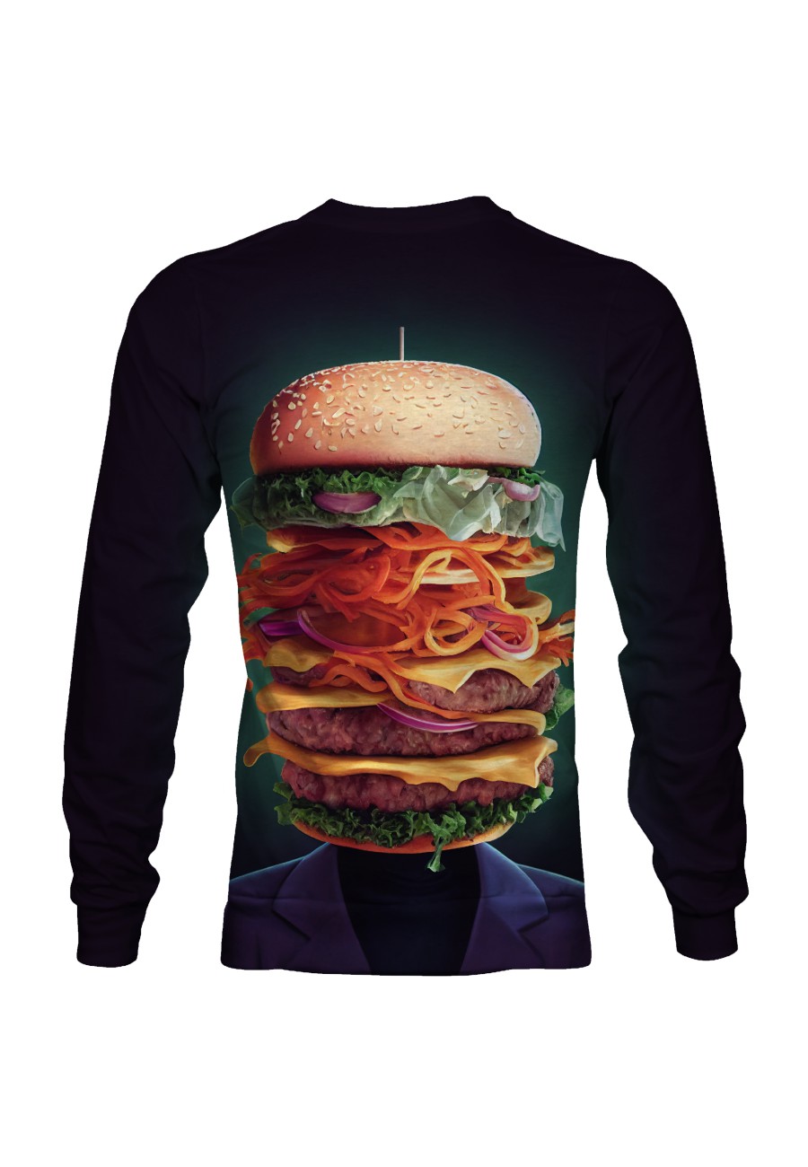 Bluza fullprint bez kaptura Head Burger