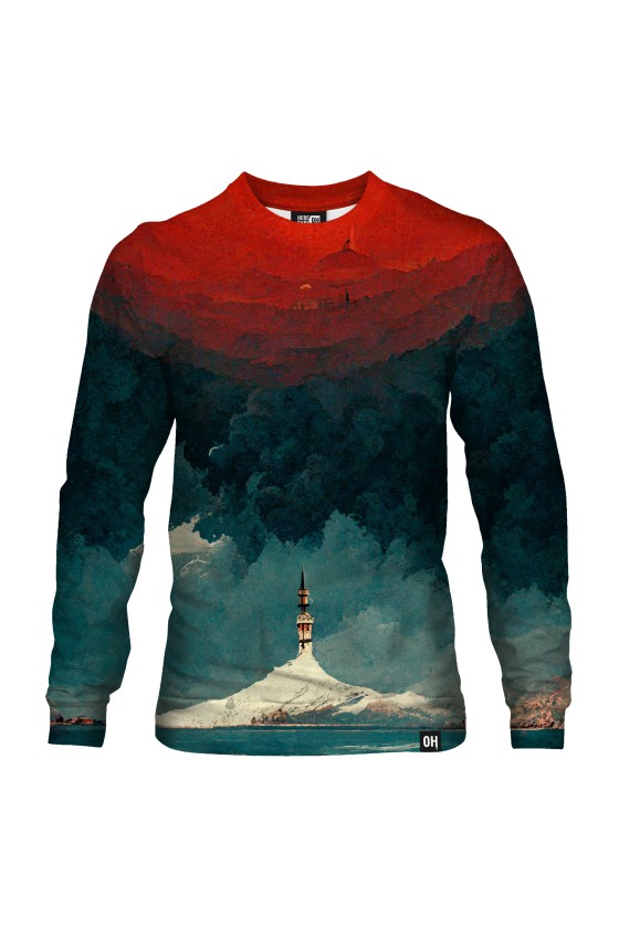 Bluza fullprint bez kaptura Japanese Tower