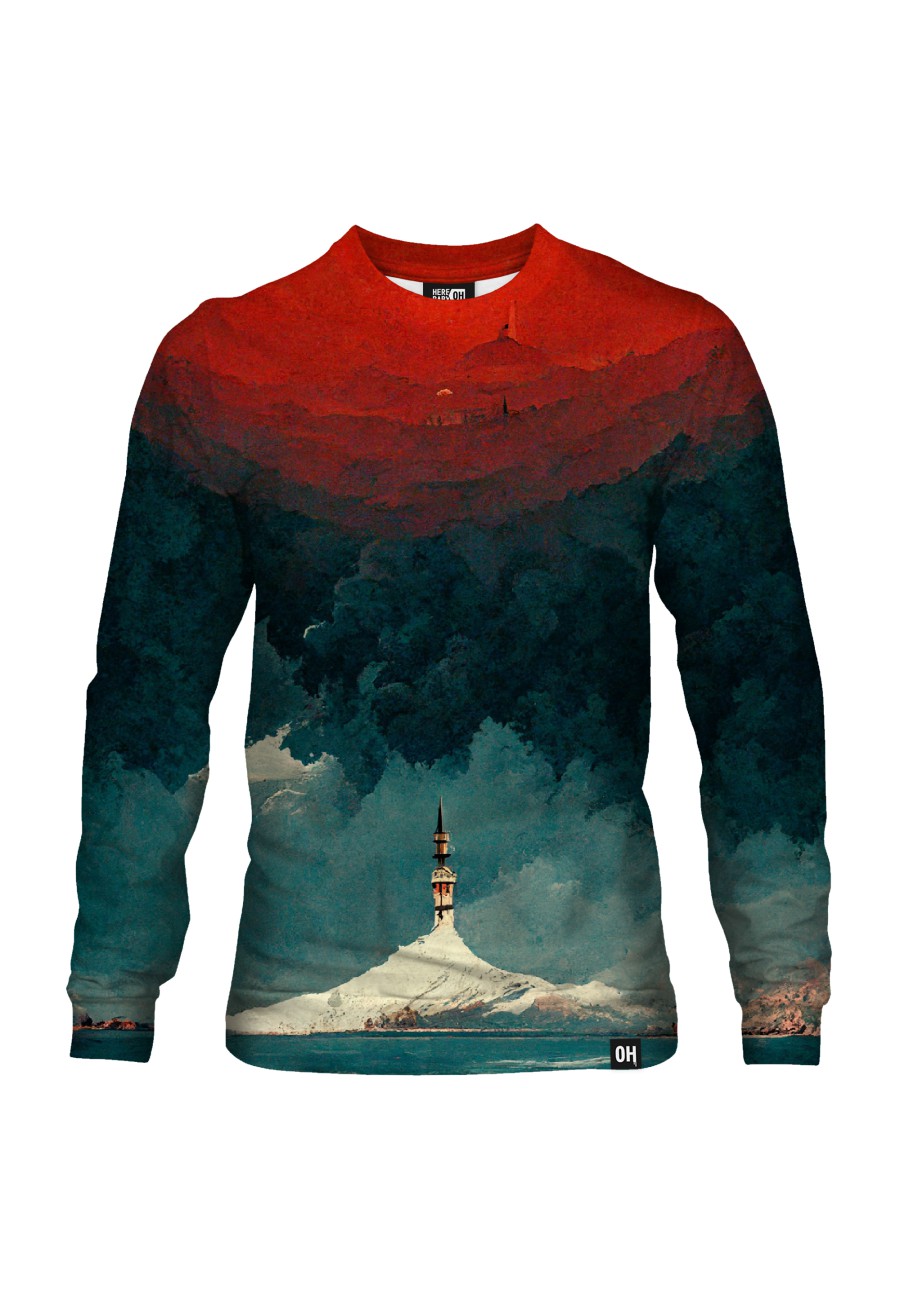 Bluza fullprint bez kaptura Japanese Tower