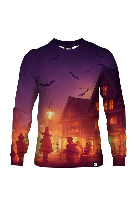 Bluza fullprint bez kaptura Haunted House