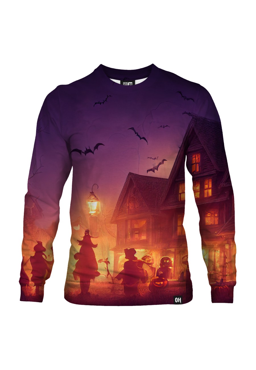 Bluza fullprint bez kaptura Haunted House