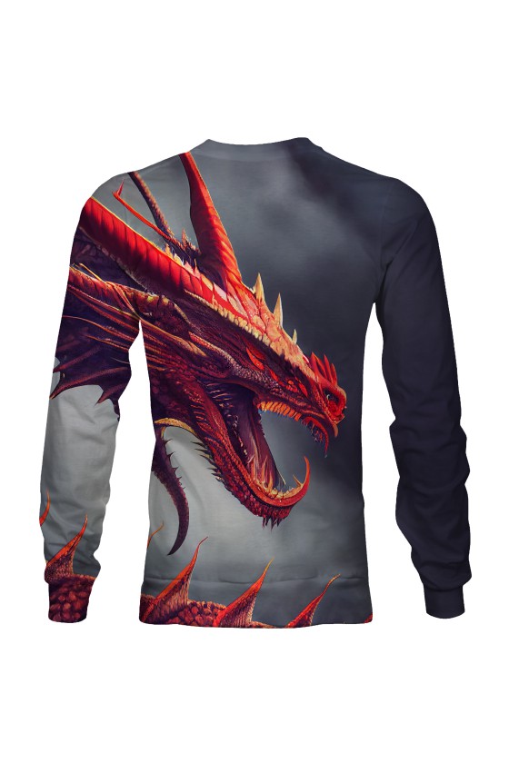 Bluza fullprint bez kaptura Spiky Dragon