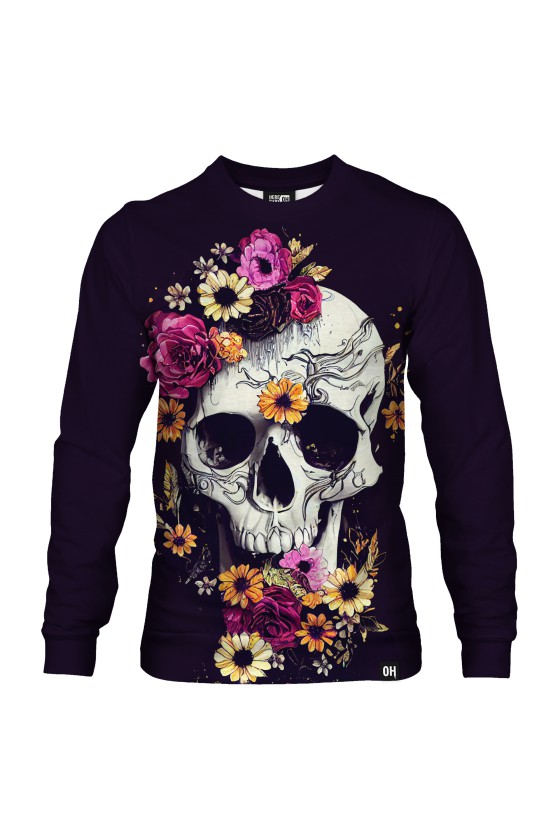 Bluza fullprint bez kaptura Beautiful Skull