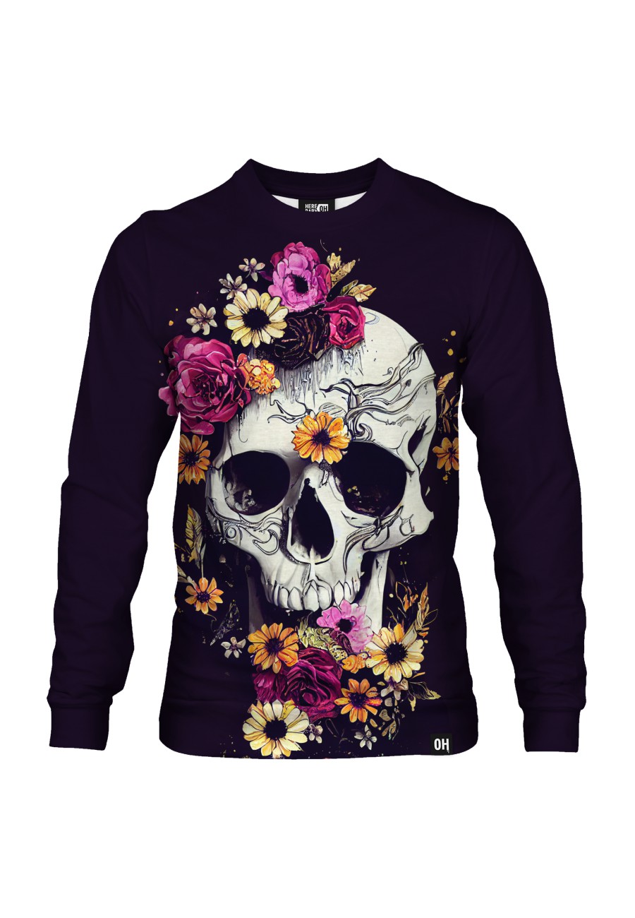 Bluza fullprint bez kaptura Beautiful Skull