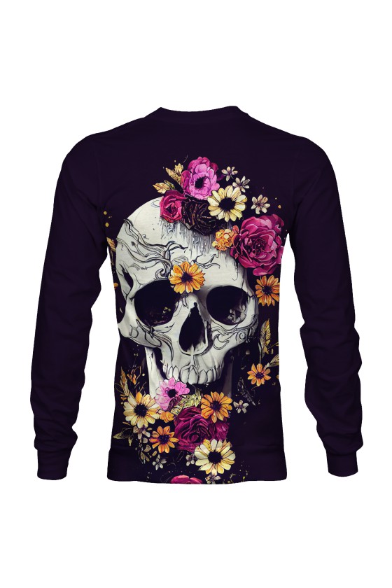 Bluza fullprint bez kaptura Beautiful Skull