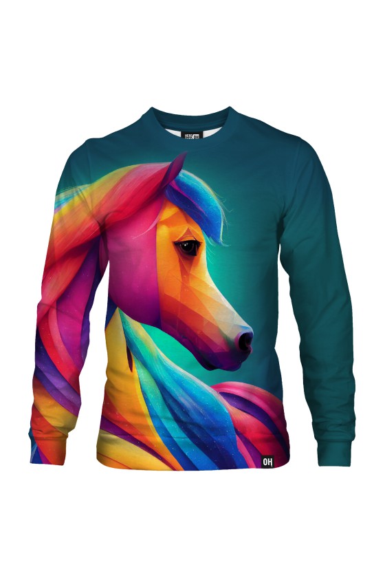 Bluza fullprint bez kaptura Colorful Horse