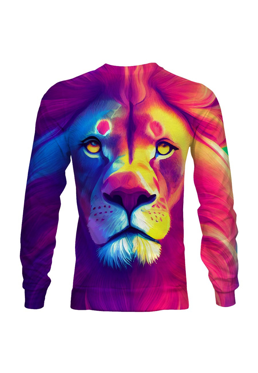 Bluza fullprint bez kaptura Ways of Lion