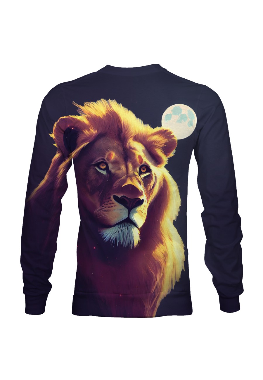 Bluza fullprint bez kaptura Moon Lion