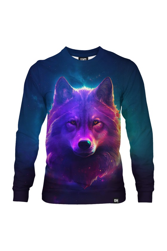 Bluza fullprint bez kaptura Galactic Wolf