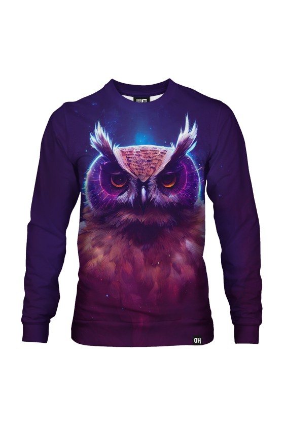 Bluza fullprint bez kaptura Galactic Owl