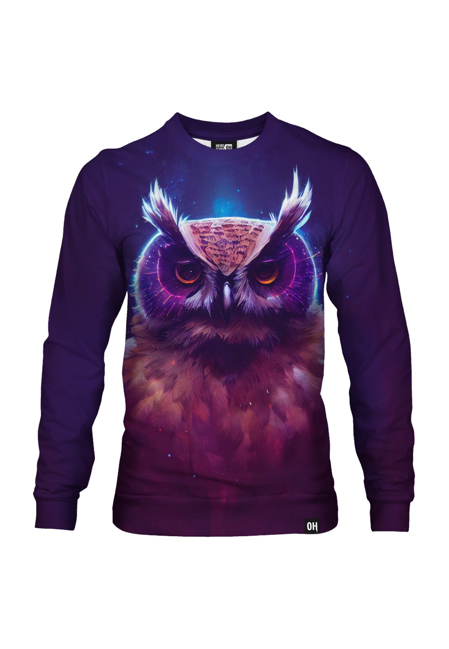 Bluza fullprint bez kaptura Galactic Owl