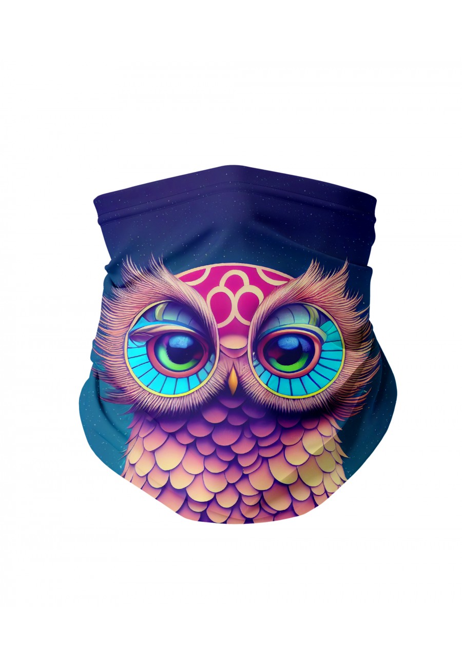 Komin na twarz Colorful Owl