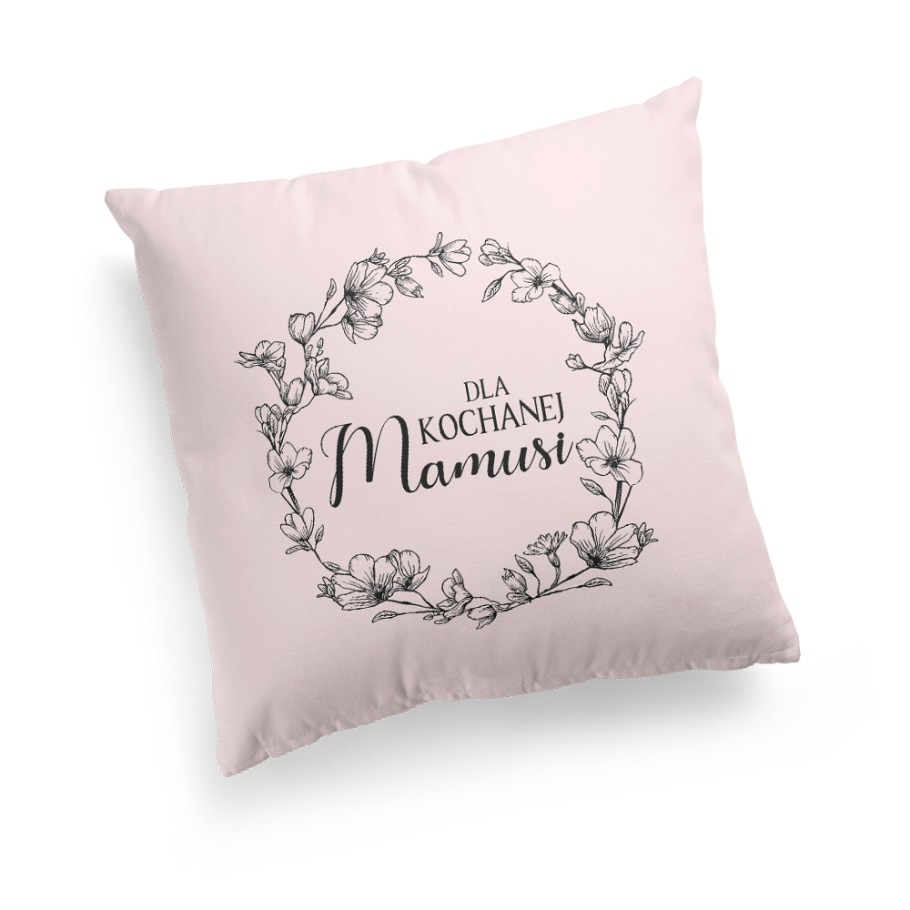 Piękna poduszka na prezent na Dzień Matki 26 maja w kolorze pudrowego różu to hit tego roku
