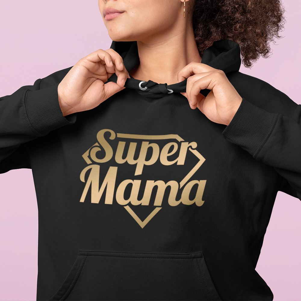 Czarna bluza dla mamy z napisem Super Mama
