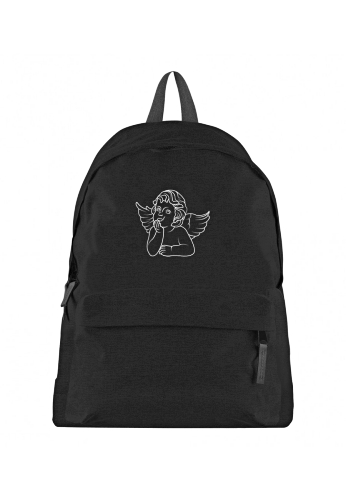 Plecaki szkolne z małymi obrazkami - plecak z aniołkiem łobuzem jest przeuroczy
